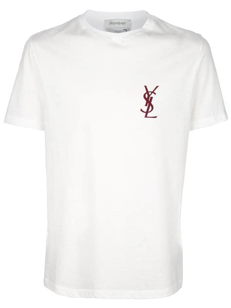 ysl white shirt mens|yves saint laurent men's shirt.